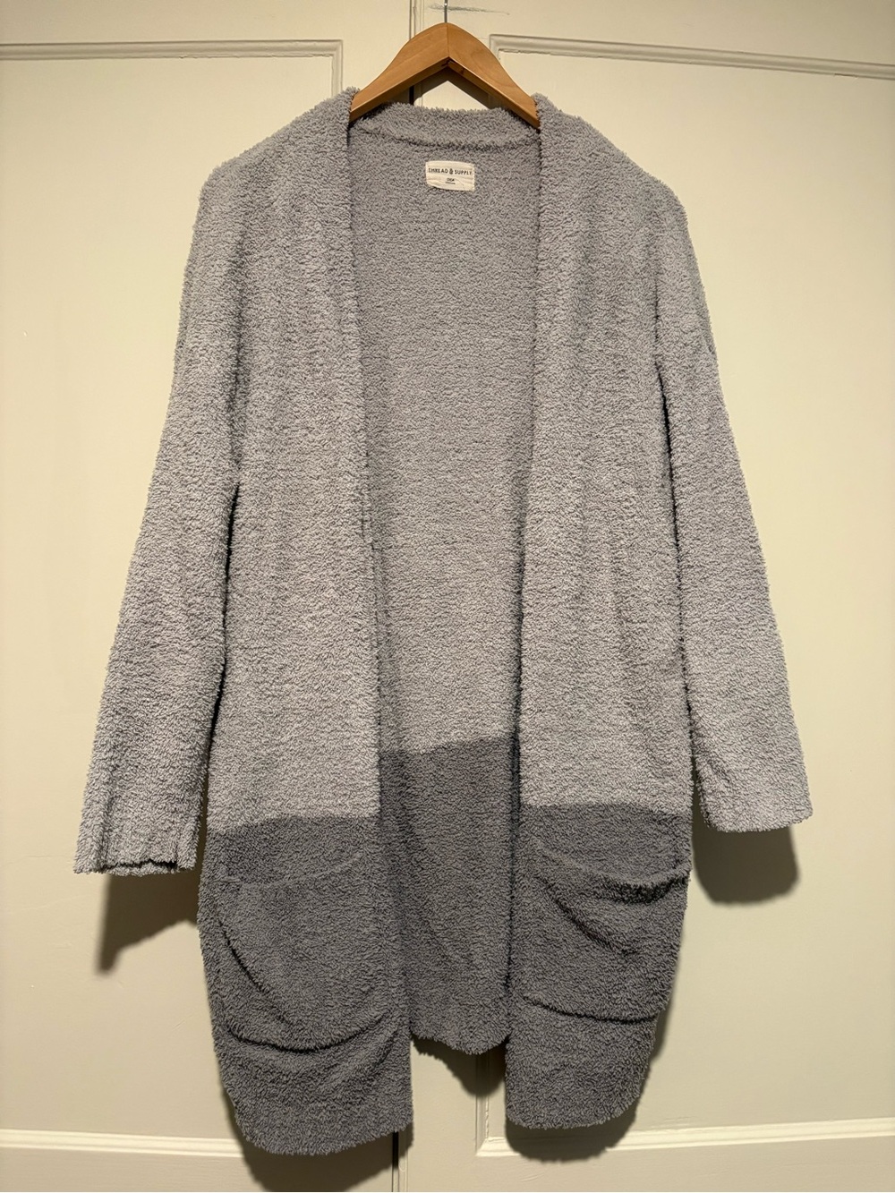 Thread & Supply Grey Fuzzy Super Soft Cardigan